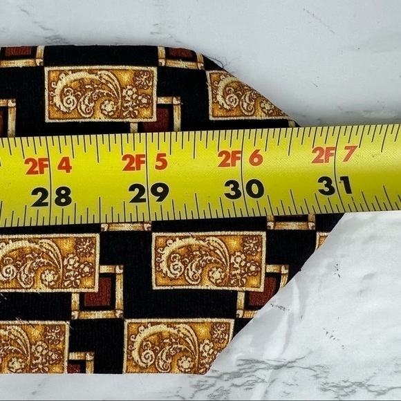 Bullock & Jones San Francisco Bold Silk Italian Necktie Made In Italy Gold Tie - Picture 7 of 8